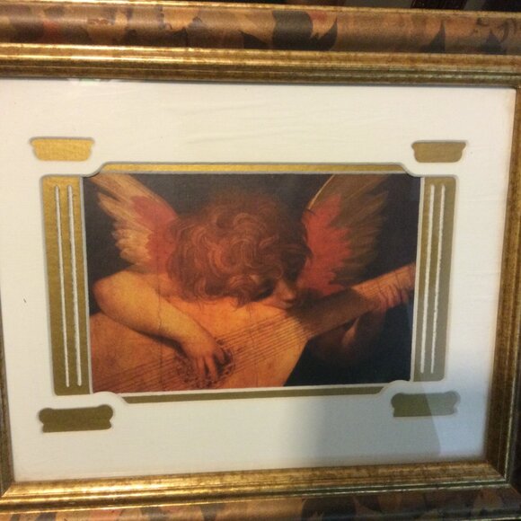 Throw, Pillow and Framed Picture Angel themed Set unused - Picture 3 of 5